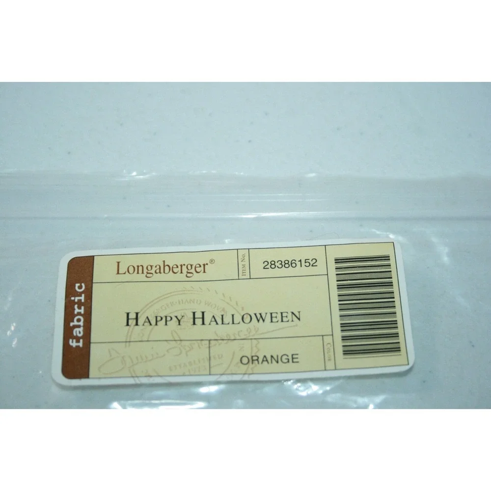 Longaberger 2004 Happy Halloween Basket Liner Orange‎ NEW